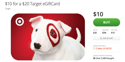 Groupon: Target Gift Card 50% Off! (Targeted)