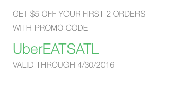 UberEats Free Delivery + $5 Off Promo 