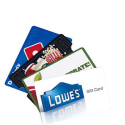 a group of gift cards