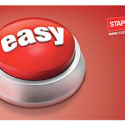 a red button with white text