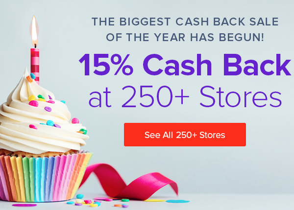 Ebates 15% Cash Back Tons Of Stores!