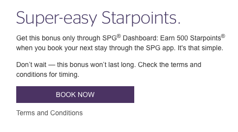 Easy Starwood Point Bonus Opportunities