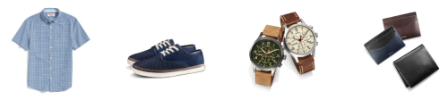 a pair of shoes and a watch