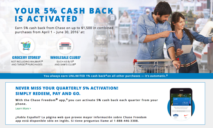 Don't Forget To Activate Your Chase Freedom 5% Categories