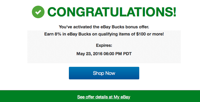 Discounted Gift Cards Even Sweeter With 8% eBay Bucks 