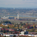 an aerial view of a city