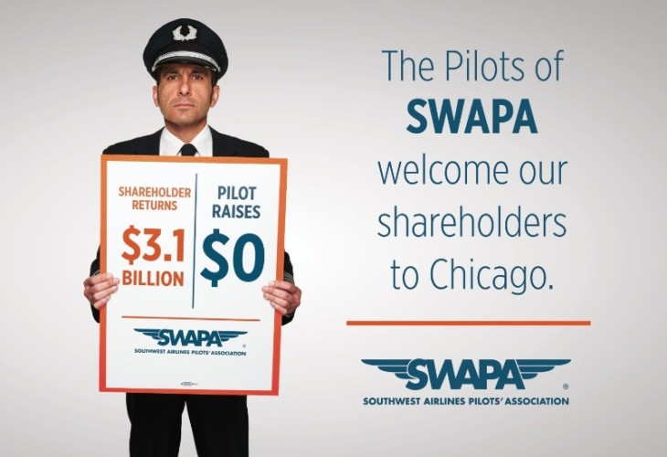 Southwest Airlines Pilots&apos; Association ad denied by the Chicago Midway International Airport. (PRNewsFoto/SWAPA)