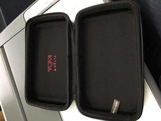 a black case with a red logo