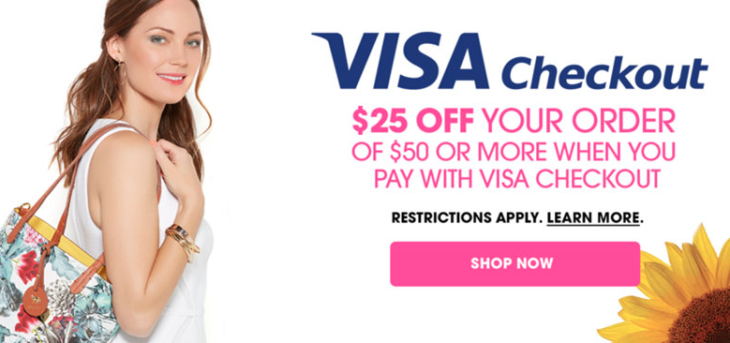 $25 Off $50 With Visa Checkout