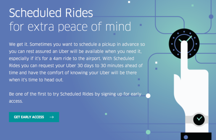 Uber Launching New Scheduled Rides