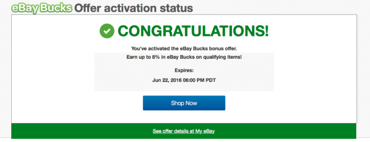 eBay New Up To 8% Bucks Promotion Combine With Discounted Gift Cards