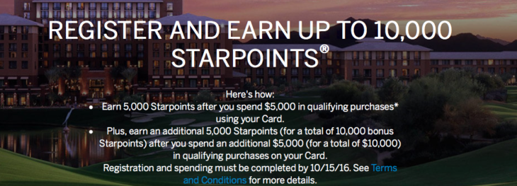 10k Bonus Points For SPG Amex Cardholders