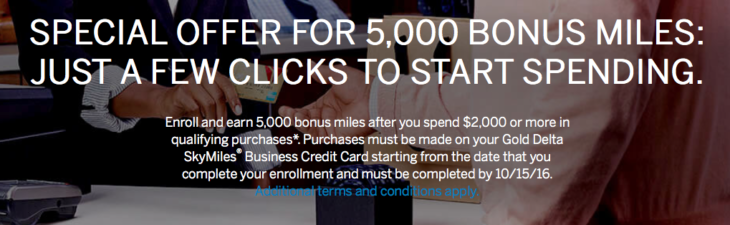 5,000 Bonus Miles For Gold Delta Amex Cardholders