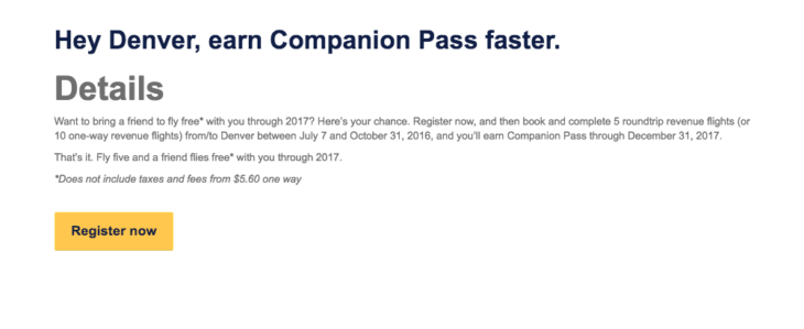 Southwest Companion Pass Free With 5 Flights! Targeted