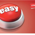 a red button with white text