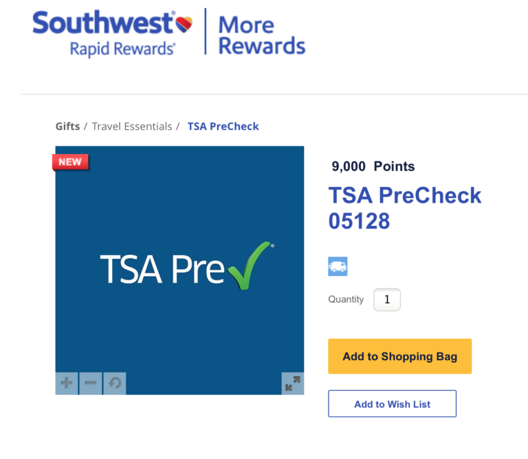 You Can Now Redeem Points For Tsa Precheck On Southwest Airlines Points Miles And Martinis 