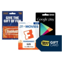several gift cards