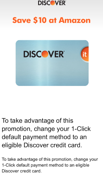 Amazon Free $10 With Discover Card
