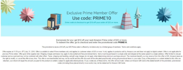 Awesome! Amazon $10 Off $35 Order (Targeted)