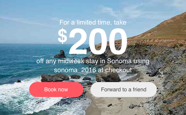 Airbnb Promo Code $200 Off In Sonoma