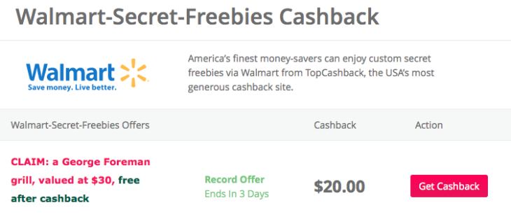 TopCashBack Increased Bonus Payout & Free George Foreman New Members!