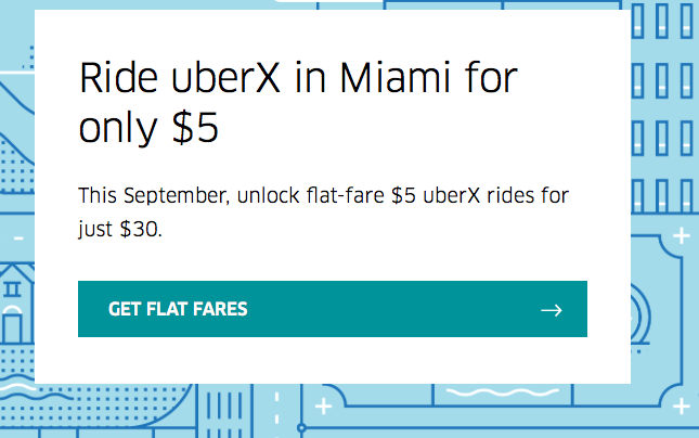 UberX Miami Only $5 September