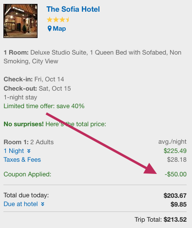 $50 Off Expedia Hotel Booking Today Only!