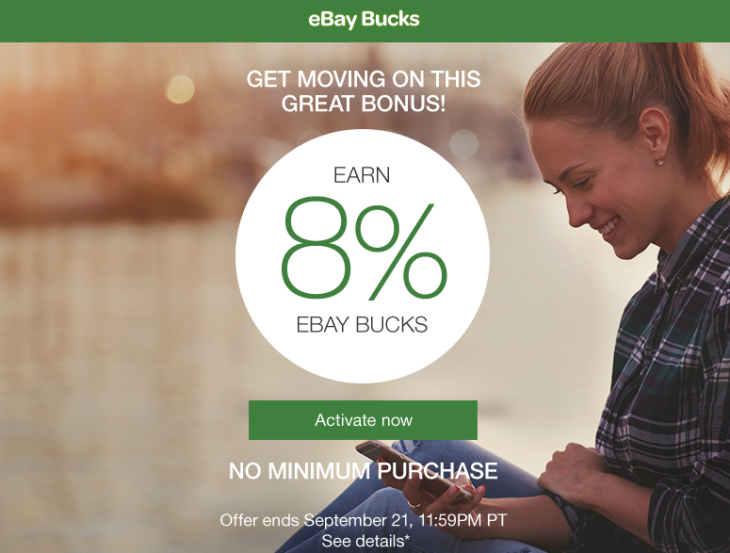 Great Deals! 8% Back Promo eBay + Discounted Gift Cards 