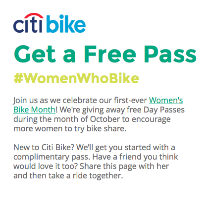 Free Citi Bike Day Pass NYC