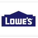 a blue and white logo