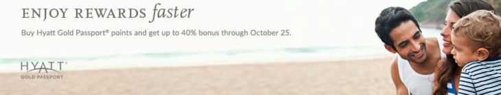 Up To 40% Bonus Hyatt Points