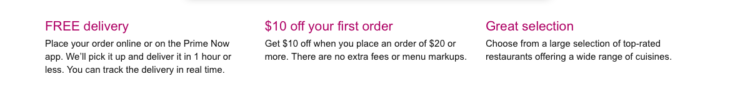 Amazon Prime Now $10 Off $20 First Order