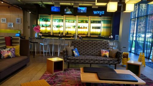 a room with a couch and a table