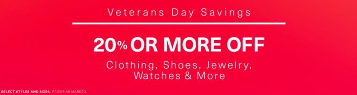 Amazon Extra 20% Off Veterans Day Sale