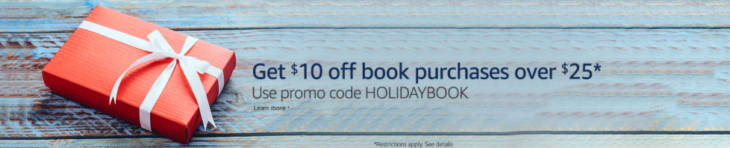 Amazon $10 Off $25 Book Purchases
