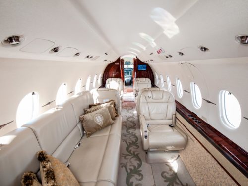 the inside of a plane