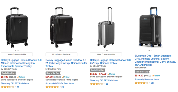 Amazon Deep Discounts Luggage Today!