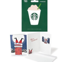 a gift card and a card