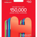 a red gift card with colorful letters