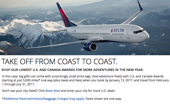 delta award travel sale