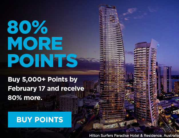 Hilton Points 80% Bonus