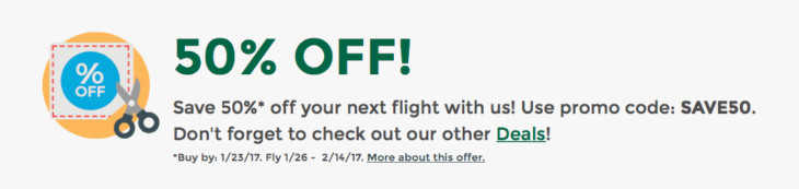 Deal Alert! 50% Off Fares With Promo Code