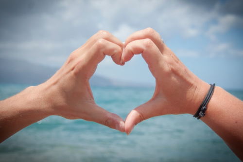 a pair of hands making a heart shape