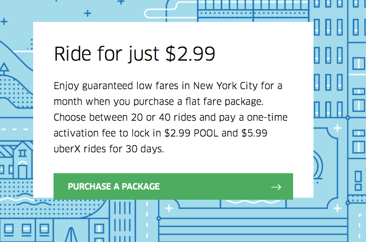 Uber Flat Fare Passes For February 