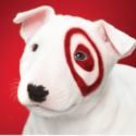 a dog with a target on its face