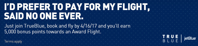 Get Free 5,000 JetBlue Miles When Join & Fly