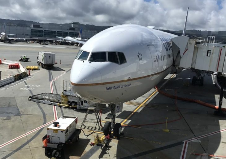 a plane at an airport