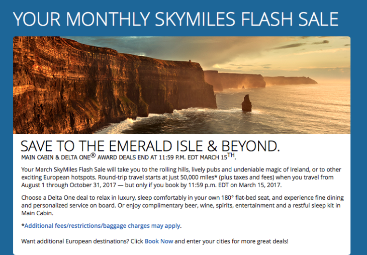 Delta Skymiles Flash Sale