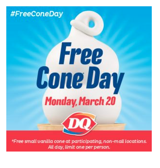 Free Dairy Queen Today Only!
