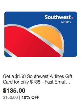 Save 10% On Southwest Gift Cards